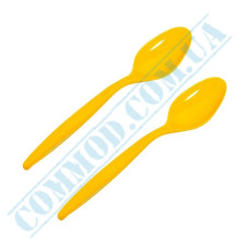 Plastic yellow spoons | 160mm | 100 pieces per pack