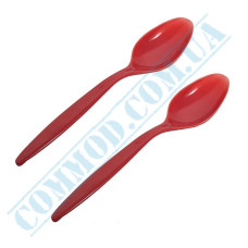 Red plastic spoons | 160mm | 100 pieces per pack