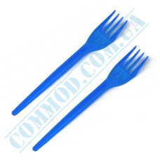 Plastic blue forks | 160mm | 100 pieces per pack