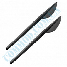 Black plastic knives | 170mm | 100 pieces per pack