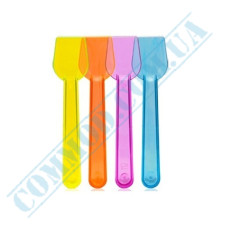 Plastic colored ice cream spoons 90mm 100 pieces