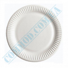 Paper plates d=18cm | White | with PE lamination | 100 pieces per pack