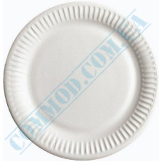 Paper plates d=23cm | White | without lamination | 100 pieces per pack