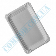 Paper plates 14*21cm | White | without lamination | 100 pieces per pack