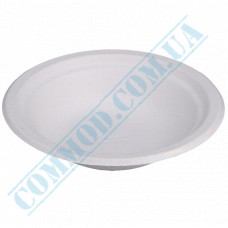 Sugarcane Plates | Bagasse | 400ml | white | 125 pieces per package