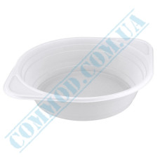 Тарелка суповая 350мл пластиковая белая 100 штук