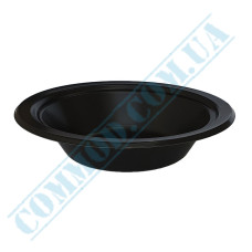 Deep plastic bowls | 350ml | black | 50 pieces per pack
