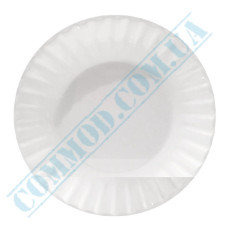 White glass look plastic plates 20.5cm 10 pieces