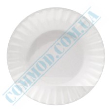 White glass look plastic plates 20.5cm 10 pieces