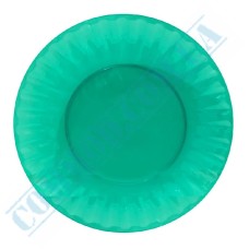 Green glass look plastic plates 20.5cm 10 pieces