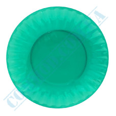 Green glass look plastic plates 20.5cm 10 pieces