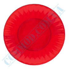 Red glass look plastic plates 20.5cm 10 pieces