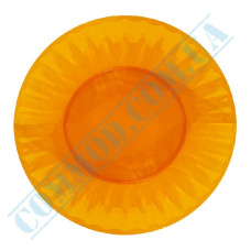 Orange glass look plastic plates 20.5cm 10 pieces