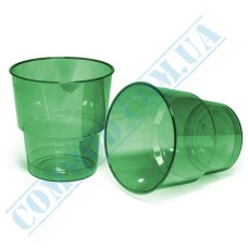 Green plastic glass 200ml 25 pieces