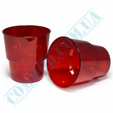 Glassy cups | 200ml | Reds | d=75mm h=77mm | 25 pieces per pack