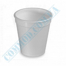 Foamed polystyrene cups | 350ml | white | d=90mm h=110mm | for hot drinks | 20 pieces per pack