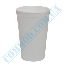 Foamed polystyrene cups | 500ml | white | d=90mm h=132mm | for hot drinks | 20 pieces per pack
