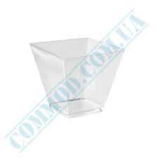 Rhombus shape | 95ml | 55*56*53mm | transparent | 25 pieces per pack