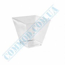 Rhombus shape | 95ml | 55*56*53mm | transparent | 25 pieces per pack