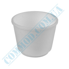 Styrofoam containers | 250ml | d=96mm h=73mm | white | without cover | for hot meals | 35 pieces per pack