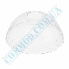 Dome lids | PET | d=95mm | with hole | transparent | Ukraine | 50 pieces per pack