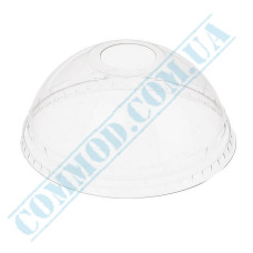 Dome lids | PET | d=95mm | with hole | transparent | Ukraine | 50 pieces per pack