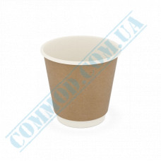 Paper cups 110ml | d=60mm | Double wall | Craft - White | 30 pieces per packk
