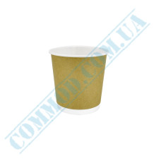 Kraft double wall paper cups 110ml 35 pieces