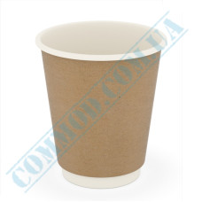 Paper cups 350ml | d=90mm | Double wall | Craft - White | 25 pieces per pack