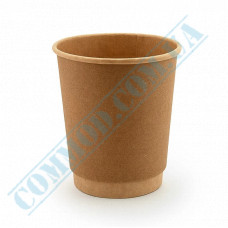 Paper cups 250ml | d=80mm | Double wall | Craft | 30 pieces per pack