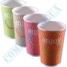 Paper cups 250ml | d=80mm | Rippled | Impresso | Huhtamaki | 37 pieces per package