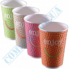 Paper cups 350ml | d=90mm | Rippled | Impresso | Huhtamaki | 40 pieces per pack