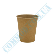 Стакан бумажный 175мл однослойный крафт 50 штук