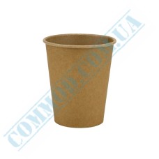 Kraft single wall paper cups 250ml euro 50 pieces
