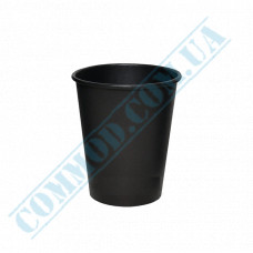 Paper cups 250ml | d=80mm | single wall | Black | 50 pieces per pack