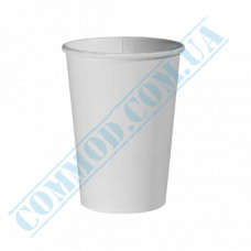 Paper cups 340ml | d=80mm | single wall | White | 50 pieces per pack
