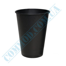 Paper cups 350ml | d=90mm | single wall | Black | 50 pieces per pack