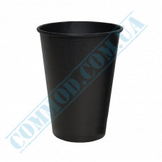 Paper cups 400ml | d=90mm | single wall | Black | 50 pieces per pack