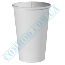Стакан бумажный 500мл однослойный белый 50 штук