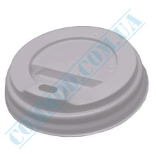 White plastic 80mm lids with sip hole 100 pieces