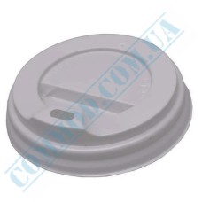 White plastic 90mm lids with sip hole 100 pieces
