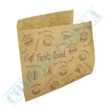 Hamburgers Fast Food kraft paper corners 140x140mm (45) 500 pieces