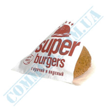 Paper corners for hamburgers with a pattern | 40g/m2 | 140*140mm | art. 33 | 500 pieces per pack
