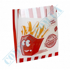 Fat-resistant paper bags for French fries | 70g/m2 | 140*120*50mm | art. 1786 | 1000 pieces per pack