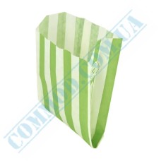 Пакеты бумажные зеленая полоска 160x120x50мм (5513) 1000 штук Пакеты бумажные зеленая полоска 160x120x50мм (5513) 1000 штук