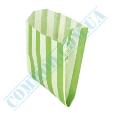 Green stripes paper bags 160x120x50mm (5513) 1000 pieces