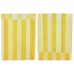 Yellow stripes paper bags 160x120x50mm (253) 1000 pieces