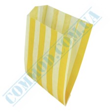 Yellow stripes paper bags 160x120x50mm (253) 1000 pieces