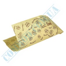Hot dogs Fast Food kraft paper corners 200x85mm (44) 500 pieces