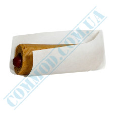 Paper corners for Hot Dogs White | 40g/m2 | fat resistant | 200*85mm | art. 1835 | 500 pieces per pack